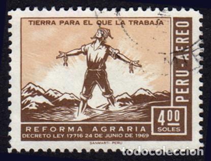 Sellos: Per&uacute;. Reforma Agraria. 1969. YT-PA248. Usado