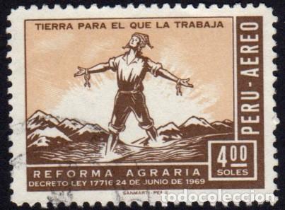 Sellos: Per&uacute;. Reforma Agraria. 1969. YT-PA248. Usado