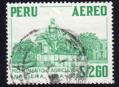 Sellos: Per&uacute;. Monumento al Agricultor Ind&iacute;gena. 1966. YT-PA210. Usado