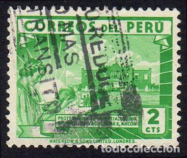 Sellos: Per&uacute;. Centro de Vacaciones Infantil. 1938. YT-356. Usado