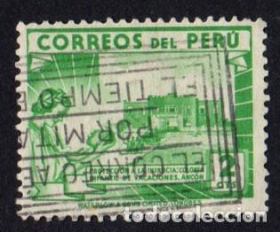Sellos: Per&uacute;. Centro de Vacaciones Infantil. 1938. YT-356. Usado