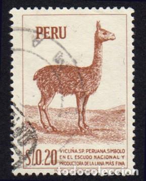 Sellos: Per&uacute;. Vicu&ntilde;a. 1952. YT-430. Usado