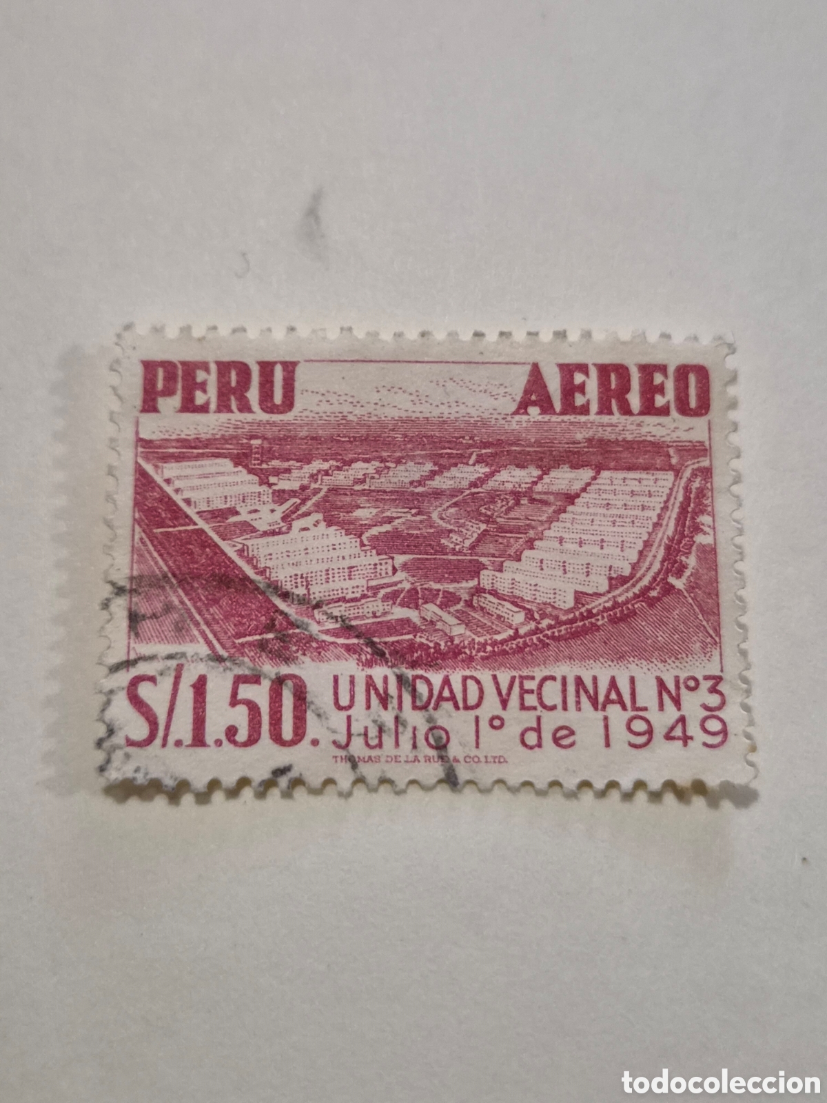 Sellos: Sello Correo A&eacute;reo Per&uacute; 1953 - Unidad Vecinal N.&ordm; 3 (S/. 1.50)