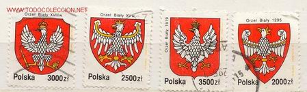Sellos: Polonia 1992. Escudos - Foto 1