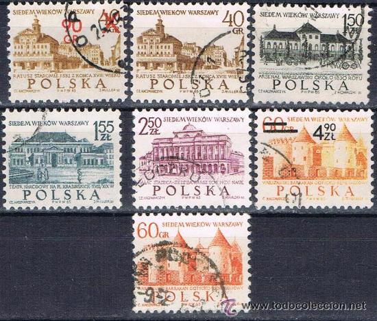 Sellos: POLONIA - LOTE 7 SELLOS - EDIFICIOS (USADO) - Foto 1