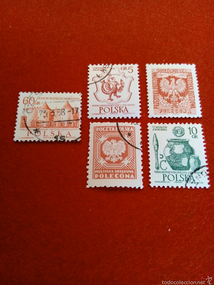 Sellos: POLONIA 5 SELLOS DISTINTOS - Foto 1
