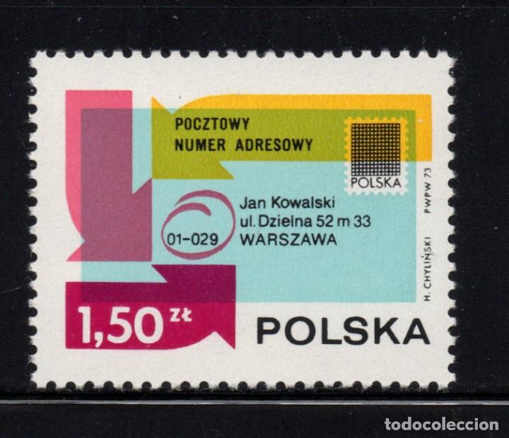 Sellos: POLONIA 2090** - A&Ntilde;O 1973 - CODIGO POSTAL - Foto 1