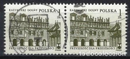 Sellos: POLONIA - EDIFICIOS, USADO EN PAREJA - Foto 1