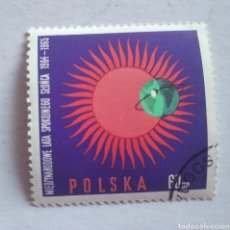 Sellos: SELLO POLONIA POLSKA AÑO INTERNACIONAL DEL SOL AÑO 1965 USADO