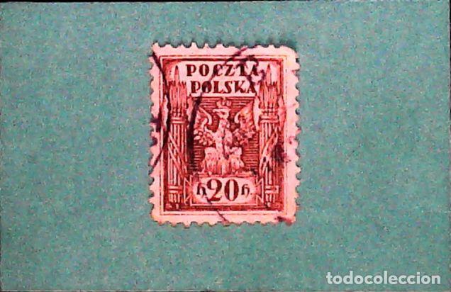 Sellos: Francobollo usato Polonia - Foto 1