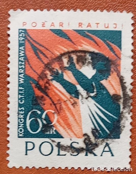Sellos: Pol&oacute;nia 1957, Fire Brigade. - Foto 1