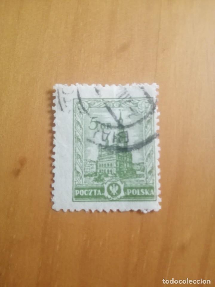Sellos: POLONIA - A&Ntilde;O 1925 - VALOR FACIAL 5 GR - EDIFICIOS HIST&Oacute;RICOS - Foto 1