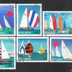 Sellos: SD)1965 POLAND SHORT BOAT SERIES, WORLD SAILING CHAMPIONSHIPS ”FINN” GDYNIA CLASS, 6 USED STAMPS