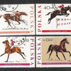 Sellos: SD)1967 POLAND COMPLETE SERIES SPORTS, 150TH ANNIVERSARY OF THE JANÓW PODLASK BREED HORSE BREEDING,