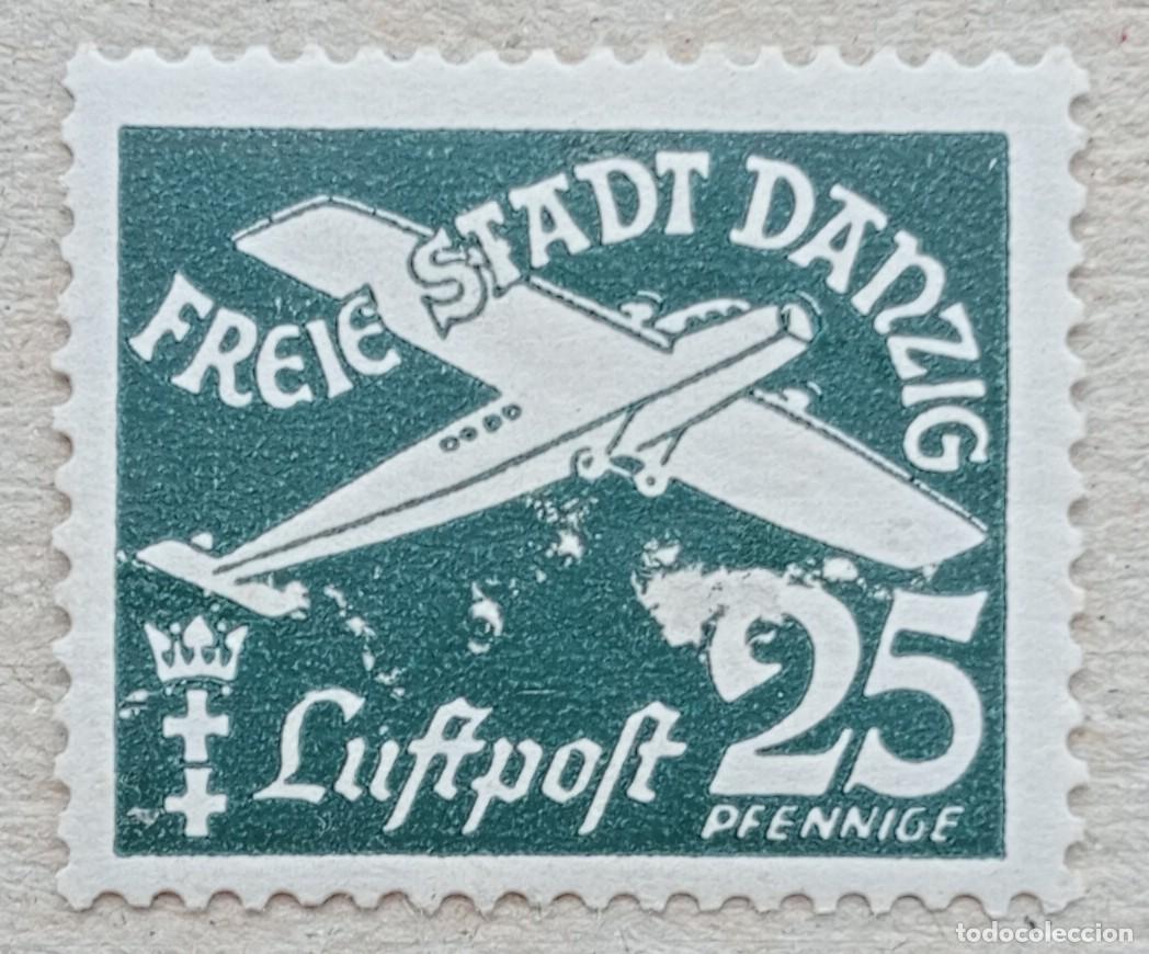 Sellos: 1935. DANTZIG. 32. Avi&oacute;n. Estado Libre de Dantzig. Usado. - Foto 1
