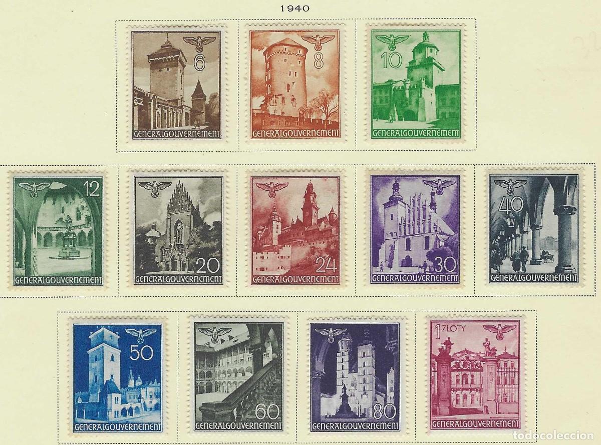 Sellos: GOBIERNO GENERAL 1940 - EDIFICIOS, S.COMPLETA - MH* - Foto 1