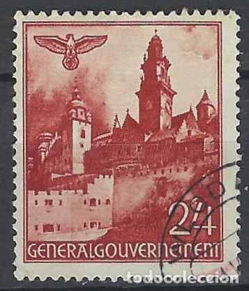 Sellos: GOBIERNO GENERAL 1940 - EDIFICIOS, CASTILLO DE WAWEL, CRACOVIA - USADO - Foto 1
