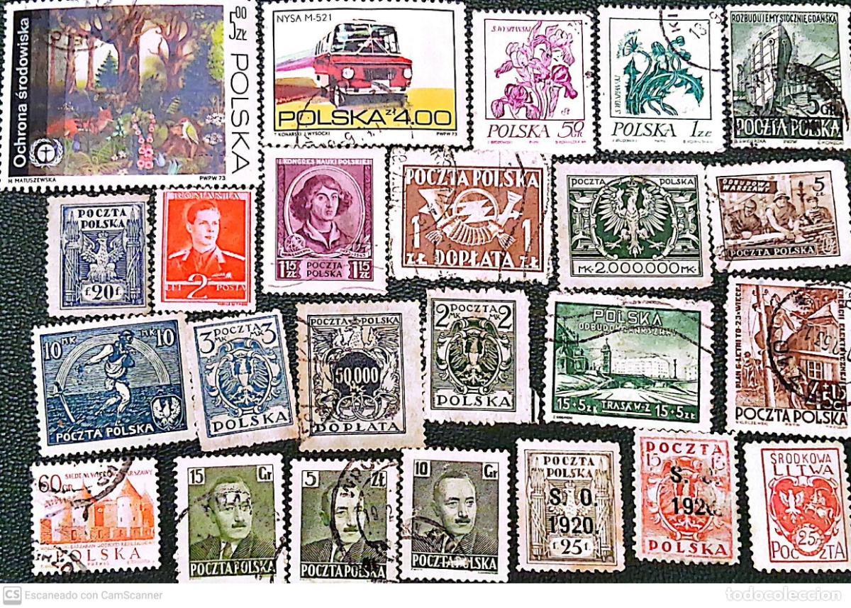 Sellos: Polonia 24 Sellos usados distintos. Ref: e77 - Foto 1