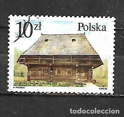 Sellos: 1986: Construcciones de madera - Casa particular. Zubrzyca Gorna. S. XIX (CTO)
