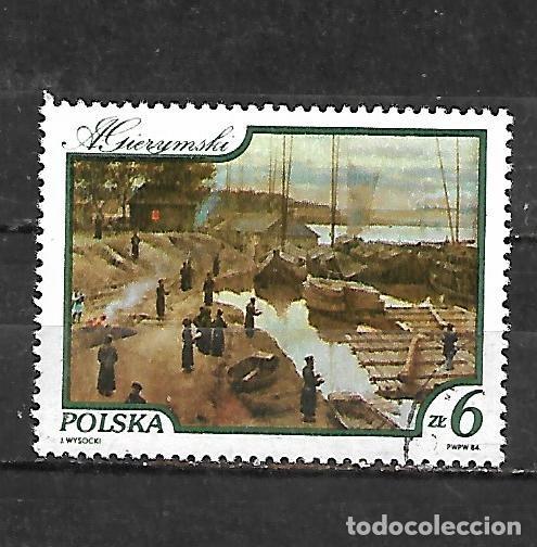 Sellos: 1984: El r&iacute;o V&iacute;stula en la pintura - &rdquo;Festival de trompetas&rdquo;. Alexander Gierymski (CTO)