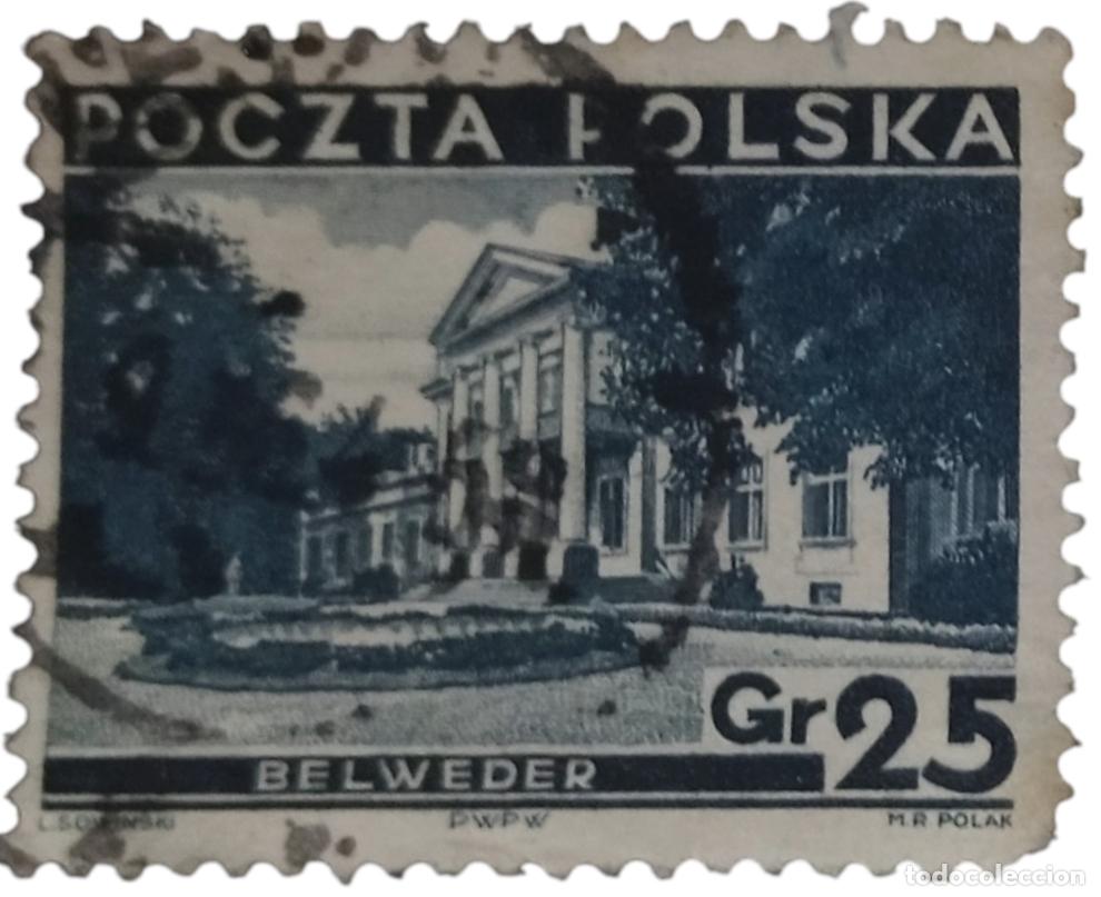 Sellos: POLONIA 1935 Arquitectura - Edificios. USADO.