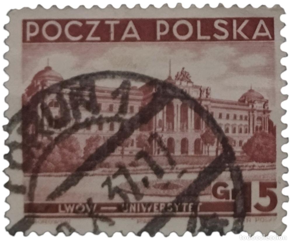 Sellos: POLONIA 1935 Arquitectura - Edificios. USADO.