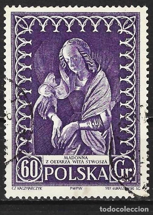 Sellos: Polonia 1956 - Mi 991 - YT 879 - La Virgen de Veit Stoss