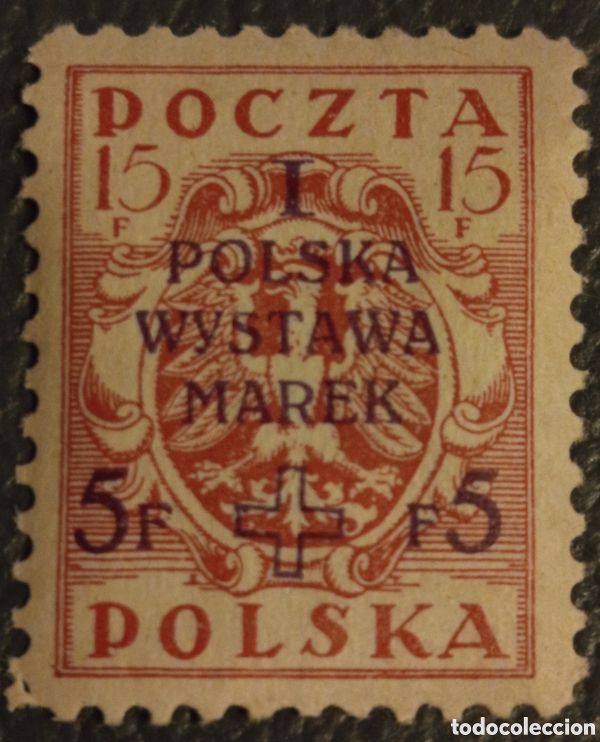 Sellos: Polonia 1919 - I Exposici&oacute;n Sellos Varsovia - Mi 120 (15+5 f) Nuevo MH
