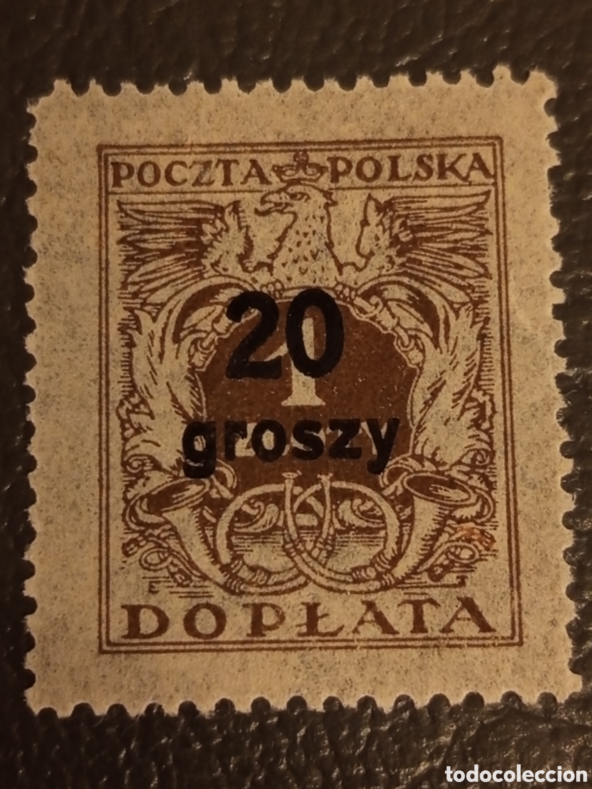 Sellos: Polonia 1924 - Sello Tasa 20 Groszy - Michel (MH) P 34 - Conservaci&oacute;n MH