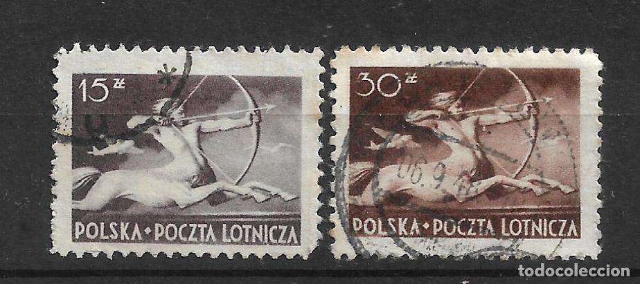 Sellos: polonia 1948 scott C21 + C23 usado correo aereo - 12/4