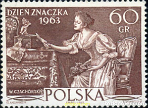 Sellos: 166685 MNH POLONIA 1963 DIA DEL SELLO