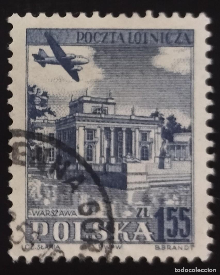 Sellos: POLONIA 1954 Vistas. A&eacute;reo. USADO..