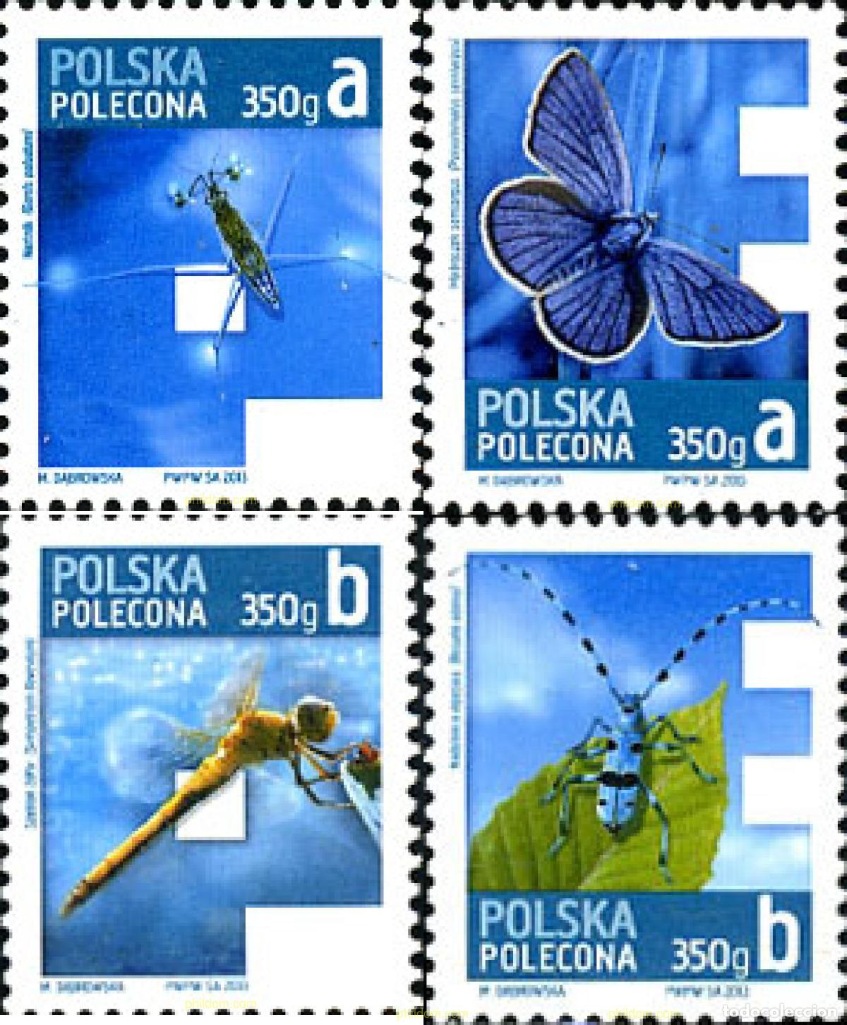 Sellos: 308310 MNH POLONIA 2013 INSECTOS