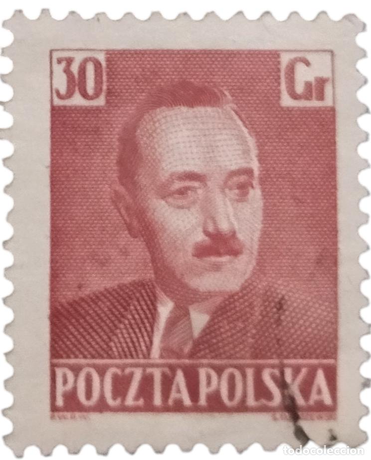 Sellos: POLONIA 1950 Presidente Boleslaw Bierut. USADO.