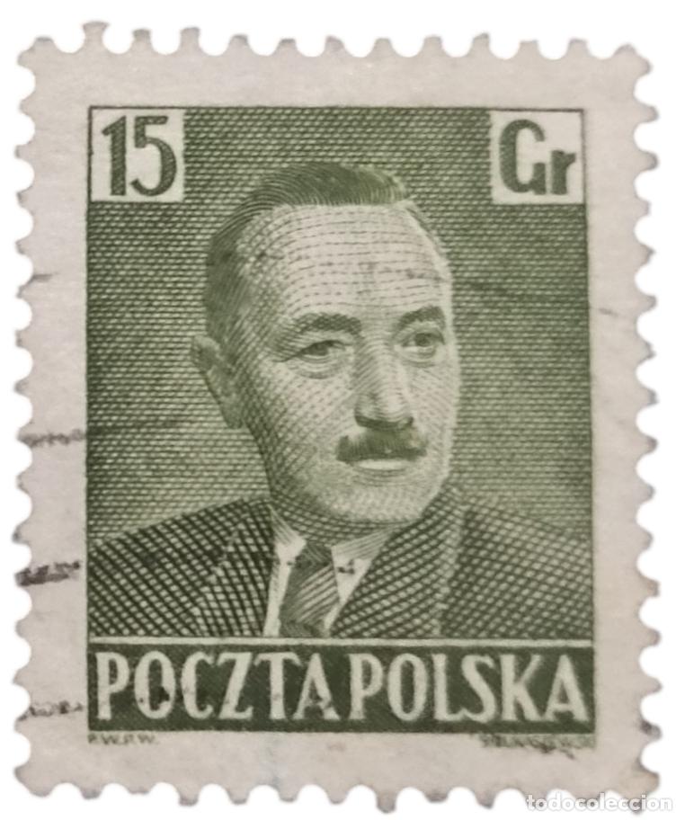 Sellos: POLONIA 1950 Presidente Boleslaw Bierut. USADO.