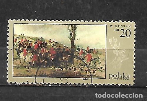 Sellos: 1968: La caza en la pintura - &rdquo;Salida a la caza&rdquo;. Wojciech Kossak (usado)