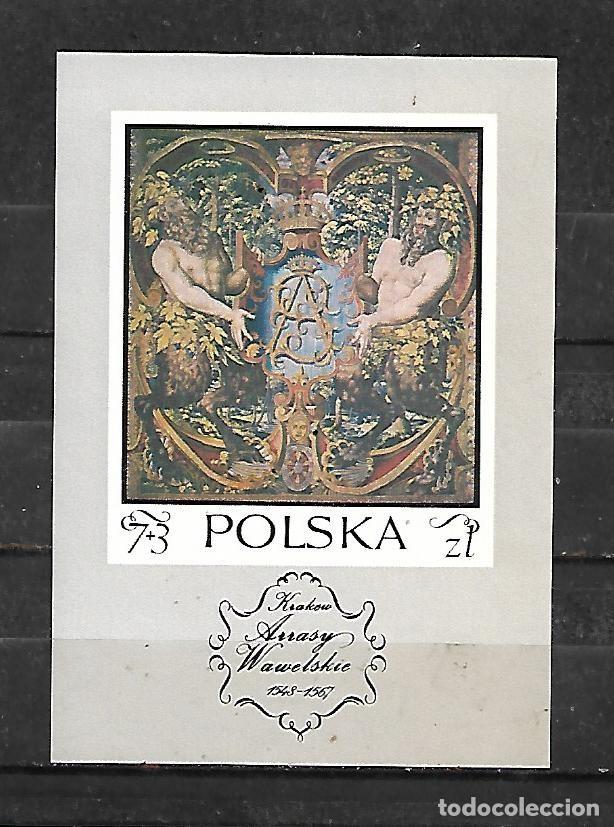 Sellos: 1970: HOJA SOUVENIR &rdquo;Tapices del castillo de Wawel. Cracovia&rdquo; (MNH**) Imperforado