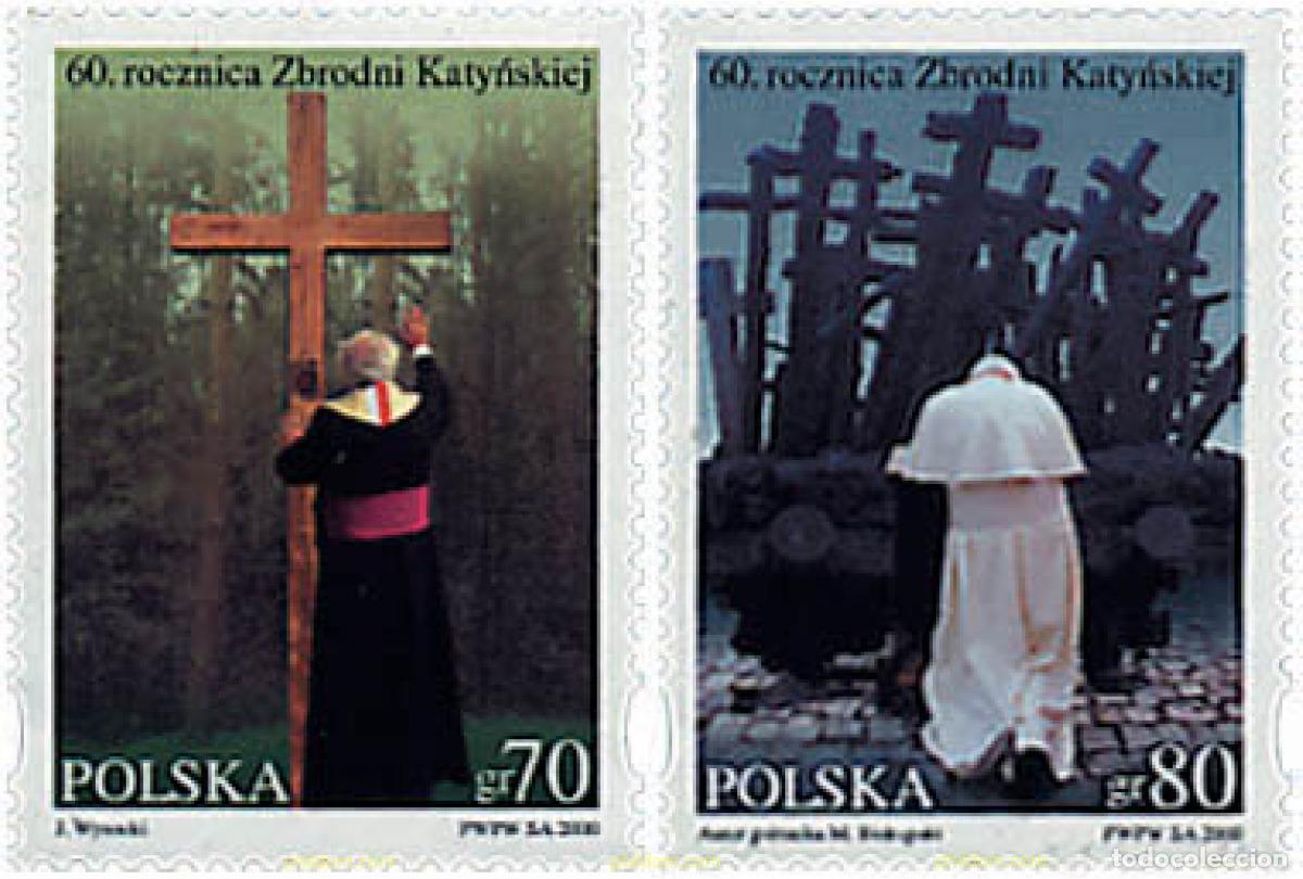 Sellos: 76722 MNH POLONIA 2000 60 ANIVERSARIO DE LA MASACRE DE OFICIALES POLACOS EN KATYN