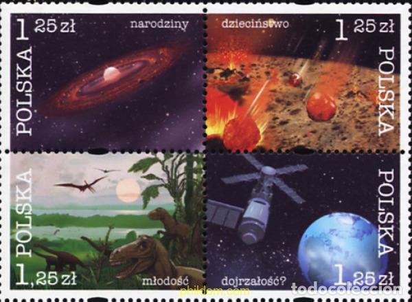 Sellos: 173264 MNH POLONIA 2004 HISTORIA COSMICA DE LA TIERRA