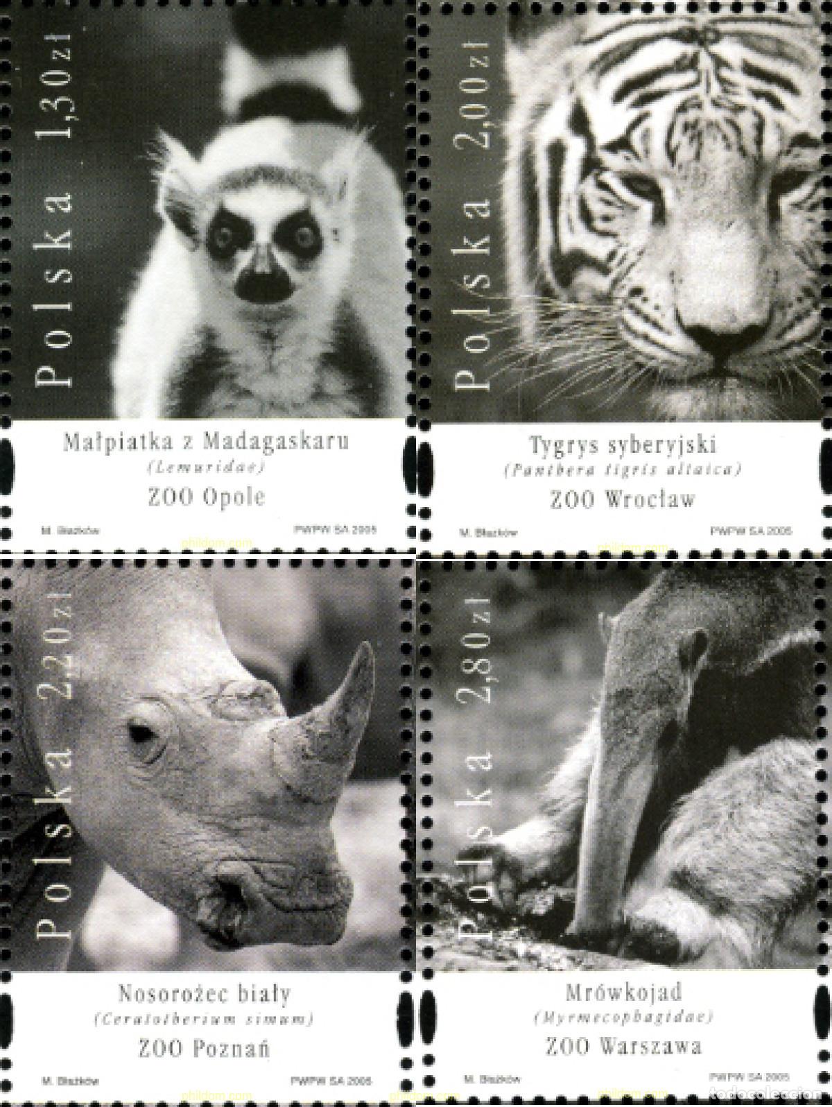 Sellos: 188379 MNH POLONIA 2005 JARDINES ZOOLOGICOS DE POLONIA