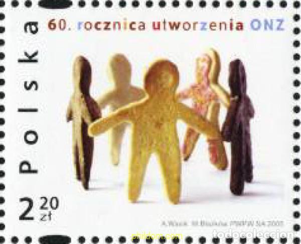 Stamps: 187226 MNH POLONIA 2005 60 ANIVERSARIO DE LA ONU