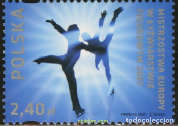 Sellos: 200493 MNH POLONIA 2007 PATINAJE ARTISTICO SOBRE HIELO