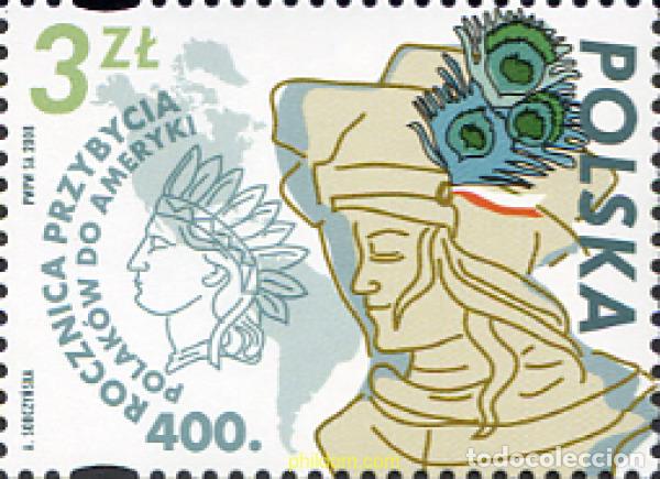 Sellos: 229337 MNH POLONIA 2008 400 ANIVERSARIO DE LA LLEGADA DE LOS POLACOS A AMERICA