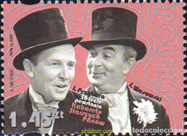 Sellos: 227840 MNH POLONIA 2008 JEREMY PRZYBORA Y JERZY RYSZARD WASOWSKI FONDADORES DEL CABARET