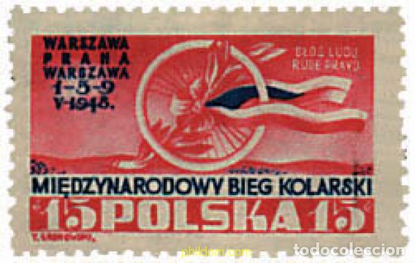 Sellos: 79590 MNH POLONIA 1948 CARRERA CICLISTA VARSOVIA-PRAGA