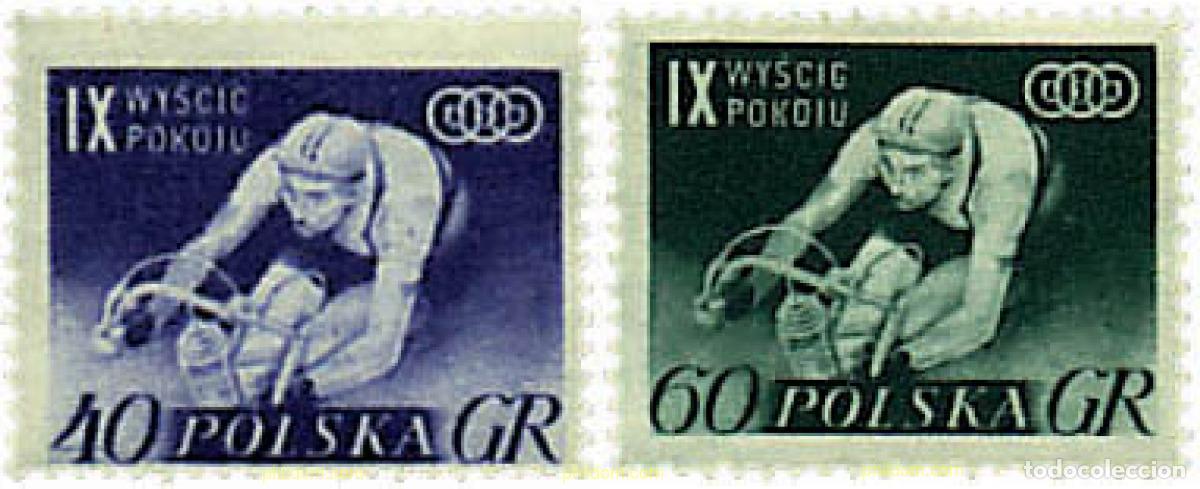Sellos: 61561 MNH POLONIA 1956 9 VUELTA CICLISTA DE LA PAZ
