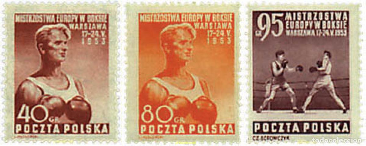 Sellos: 61546 MNH POLONIA 1953 CAMPEONATO DE EUROPA DE BOXEO EN VARSOVIA