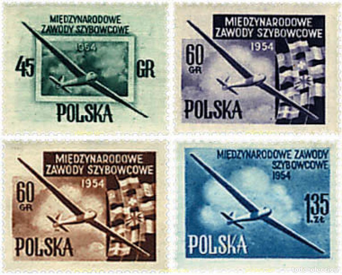 Sellos: 61550 MNH POLONIA 1954 CAMPEONATO DEL MUNDO DE VUELO A VELA