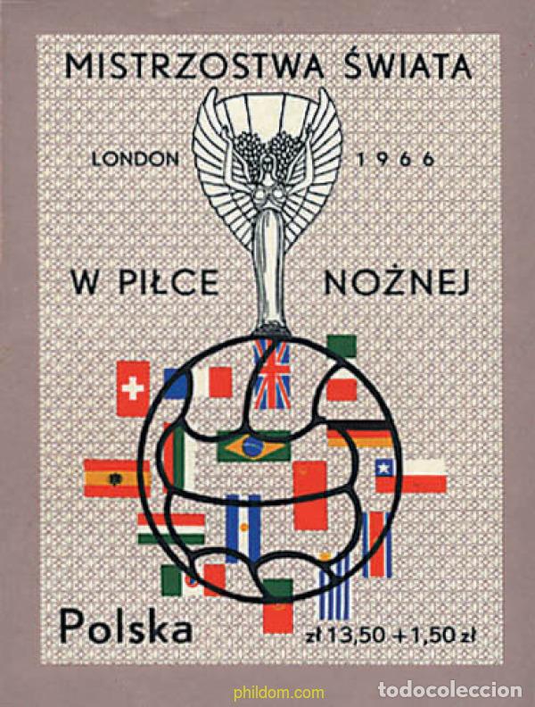 Sellos: 61622 MNH POLONIA 1966 COPA DEL MUNDO DE FUTBOL. INGLATERRA-66