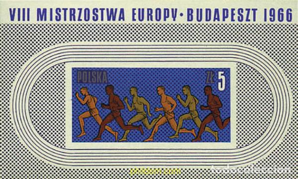 Sellos: 61623 MNH POLONIA 1966 8 CAMPEONATOS DE ATLETISMO DE EUROPA.